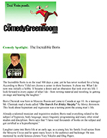 Comedy Spotlight Incredible Boris